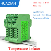 Thermocouple to 4-20ma converter pt100/cu50/pt1000 input thermal resistance temperature signal isolator