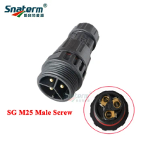 M19 M25 3Pin Connector IP68 Waterproof Connector Plug Socket Male and Female 3 Pin Cable Connectors for Led Light