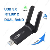 Dual Band USB Wi-Fi High-Speed Wireless Network Card Bluetooth 5.0 USB 3.0 Dongle 5Ghz WiFi5 Adapter WiFi Card For PC Laptop