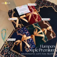 Hampers Pernikahan Hadiah Wedding Kado Pengantin Premium Sajadah Couple Tebal dan Tasbih Kayu weddin