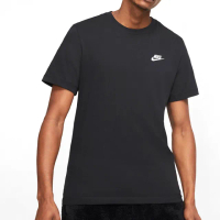【NIKE 耐吉】AS M NSW Club Tee 男款 黑色 刺繡 休閒 運動 短袖 上衣AR4999-013