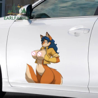 EARLFAMILY 43cm x 32.1cm for Furry Sexy Anime Girl Personality Car Sticker Air Conditioner Decal Vinyl Hentai Windows Graphics