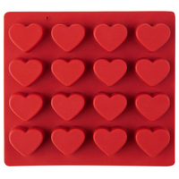 《EXCELSA》16格愛心製冰盒(紅) | 冰塊盒 冰塊模 冰模 冰格