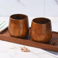 Chinese Sour Jujube Wood Potbelly Cup Creative Restaurant Wooden Tea Cup Solid Wood Anti-scald Tea Cup