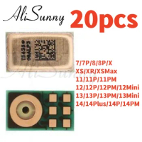AliSunny 20pcs Microphone Inner Mic Chip for iPhone 12 13 14 Pro Max X XS XR 7 8 Plus Speaker Fix Parts On Flex Cable