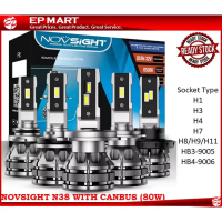 NOVSIGHT N38 (80W BRIGHTEST Car LED lights HB3 HB4 H11 H4 H7 15000LM 6500K Auto Headlamp / Car Repla