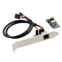 Kad Rangkaian, M.2 B-Key M-Key kepada RJ45, Gigabit PCI-E, Kad Rangkaian Ethernet RTL8111H, Kad Rang