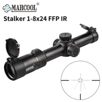 Marcool 1-8x24 IR FFP Hunting Riflescope Tactical Range Finder Reticle Fast Focus Optical Sight For .233 AR15 .308 Rifle Airsoft