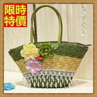 藤編包 手提包-草編包鮮豔花朵蕾絲編織女包包3色68h15【韓國進口】【米蘭精品】