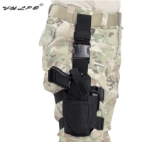 VULPO Tactical Drop Leg Pistol Holster Thigh Handgun Holster With Magazine Pouch Left Right Hand Case For M9 1911 Glock 17 19 22