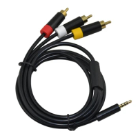 10PCS 3RCA Audio Video Cable AV Cord for Microsoft Xbox 360 E Console 1.5m
