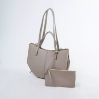 Polene Tas POLENE CYME TAUPE TOTE BAG WITH POUCH MINI 100% ORIGINAL