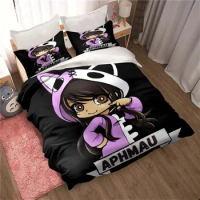 APHMAU Bedding Set Duvet Cover Set Single Double King Size Kawaii Cartoon Aphmau Adult boys Bedroom 