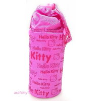 asdfkitty*KITTY粉紅色保冷水壺袋/水壺套-附背帶-可斜背-不滴水-韓國製