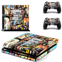 Grand Theft Auto GTA 5 PS4 Skin Sticker Decals Cover For PS4 Fat Console &amp; Controller Skins Vinyl