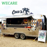 WECARE CE Airstream Catering Mobile Kitchen Food Truck Trailer Cart Street Snack Foodtruck for Sale Europe