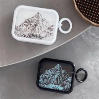Fashion Line Mountain Case for AirPods Pro2 Airpod Pro 1 2 3 Bluetooth Earbuds Charging Box Protective Earphone Case Cover