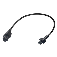 Penyesuai IEC320 C6 hingga C5, Penyambung Kuasa, Penyesuai 3pin, 3 Lubang, Serasi dengan Peranti C6 