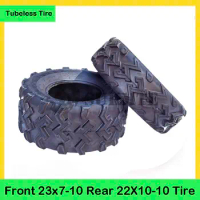 10 inch vacuum Tyre Front 23x7-10 Rear 22X10-10 Tubeless Tire for ATV Buggy Go Kart UTV Quad Bike Off Road Wheel Tires parts