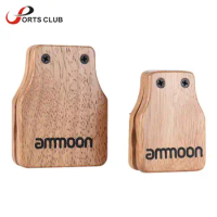 ammoon 2pcs Cajon Box Drum Large &amp; Medium Companion Accessory Castanets for Hand Percussion Instruments
