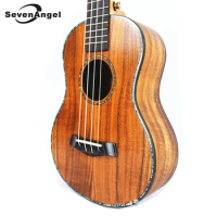 SevenAngel 23" Professional Concert Electric Ukulele All Solid Wood 4 strings Hawaiian Guitar Sweet Acacia wood KOA Ukelele