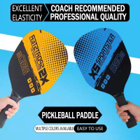 Pickleball Paddle and Racket Set Beginner Wood Racket with Cushion Grip 1 bag 2 Rackets 4 Balls