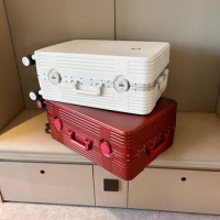 Luggage rod aluminum frame suitcase with large capacity