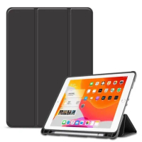 Suitable for 10.2-inch iPad case with pen slot pencil holder tablet leather case for ipad7 ipad8 ipad9