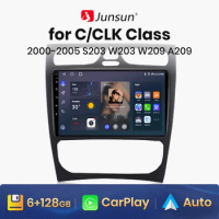 Junsun V1 AI Voice Wireless CarPlay Android Auto Radio for Mercedes Benz C Class CLK Class S203 W203 W209 A209 2000-2005 4G GPS