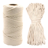 5Mm Macrame Cord Rope Cotton Twine Thread String Crafts Diy Sewing Handmade Wall Hangings Bohemia Wedding Party Home Boho Decor