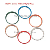 Copper 30.5mm SKX007 Watch Parts White Red Green Blue Chapter Ring Scale Index Fit For SKX007 SKX009 SKX013 NH35 NH36 Movement