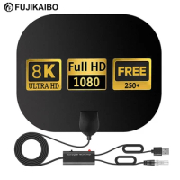 8K TV Antenna For Global Digital TV 1080P DVB-T2 Booster HD For RV outdoor Car antenna Indoor Free Channel TV FM Radio Antenna