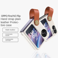 100% Original for OPPO Find N3 Flip Case premium Leather Ultra Thin PC Phone Cover Case For OPPO Find N3 Flip funda Hand Strap