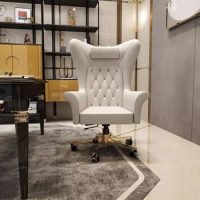 Light luxury computer chair leather rotating lift chair Italian designer home office book chair boss chair