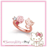 c-RHello Kitty Hello Kitty Chami Kitty Rose แหวนไฟฟ้าอินเทรนด์ (โรสโกลด์)  jewelry  เงิน  แท้