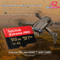 SanDisk Extreme Pro Flash 128GB Card Micro SD Card SDXC UHS-I 512GB 256GB 64GB U3 V30 TF Card Memory Adapter for Camera DJI