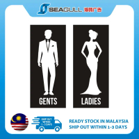 Toilet Signage / Sticker Door / Restroom Bathroom Wash Room Wall Deco  Removable Sticker / Ladies Ge