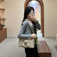 Tas LOUIS VUITTON LV CARRY ALL PM MONOGRAM EMPREINTE BEIGE LEATHER ZIP SHOULDER BAG 100% ORIGINAL 28