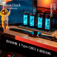 電競愛好者  輝光管 時鐘  創意桌面擺件 禮物 輝光鐘 電腦 光源