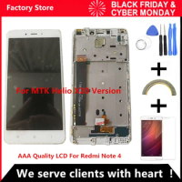 Q&amp;Y QYJOY AAA LCD+Frame For Xiaomi Redmi Note 4 LCD Display With Soft-Key Backlight Screen For Redmi Note 4 Digiziter Aseembly