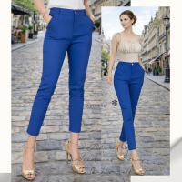 AB SKINNY กางเกงยีนส์ยืด AB Skinny สีน้ำเงิน 9 ส่วน ของแท้ จากเพจดัง 350,000 Like สำหรับสตรี เสื้อผ้