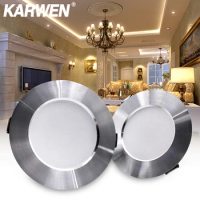 KARWEN LED Downlight silver Ceiling 5W 7W 9W 12W 15W AC 220V 230V 240V led downlight Cold Warm white led light for Bedroom