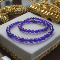 【EU CARE 歐台絲路】天然7A極品珍藏級淨體烏拉圭紫水晶手環項鍊〜2月誕生幸運石~開發靈性智慧以及潛力