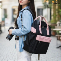 Peonia PNA SAVINA Water Resistant tas ransel wanita import korean style Besar Unisex Laptop 14 inch 