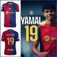 เสื้อทีมบ้านของ ลา ลีกา FC Barcelona Lamine Yamal, เสื้อยืดฟุตบอลล่าสุดสำหรับปี 2024-2025, เหมาะสำหร