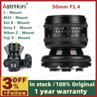 AstrHori 50mm F1.4 Full Frame Manual Large Lens Aperture 2 in 1Tilt Lens for Sony E Canon RF Fuji X Nikon Z M43 Leica L Mount