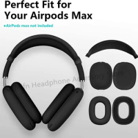 Luxury Silicone Case For AirPods Max Wireless Bluetooth Earphone Accessories 3 in 1 Headphone Protector Cover For Air Pods Max