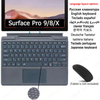 Touchpad Backlit Keyboard for Microsoft Surface Pro 9 Keyboard for Teclado Surface Pro 8 Keyboard Pr