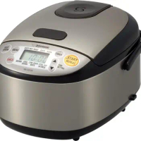 Zojirushi NS-LGC05XB Micom Rice Cooker &amp; Warmer, 3-Cups (uncooked), Stainless Black &amp; CW-PZC22FC Micom Super Boiler 2.2L,