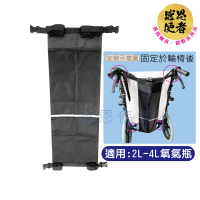 【感恩使者】氧氣瓶輪椅掛袋-II版 新增反光條、網袋收納 ZHCN2326(適用2L-4L氧氣瓶 放置袋 後背袋)